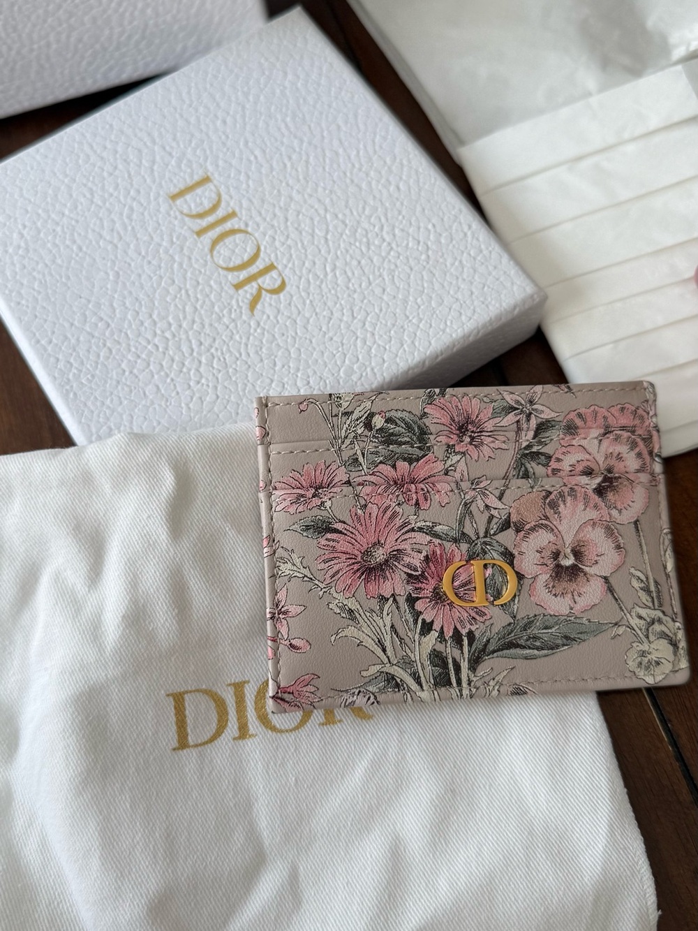 DIOR caro card holder